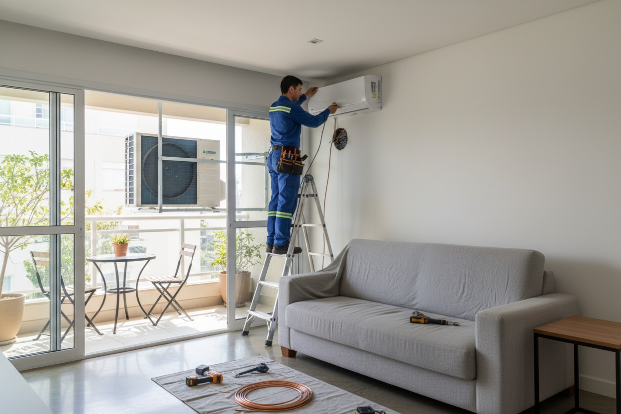 Quanto custa instalar a instalação de um ar-condicionado?